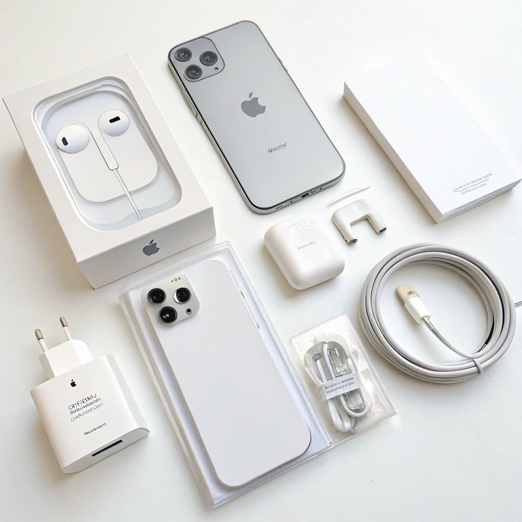 さまざまなiPhone充電器の写真