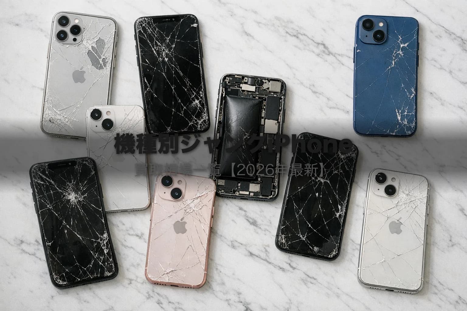 【ジャンク】iPhone 11 256GB｜画面・背面割れあり｜バッテリー劣化｜ 壊れたiPhoneの買取相場一覧｜画面割れでも最大83,000円で売れる【2026