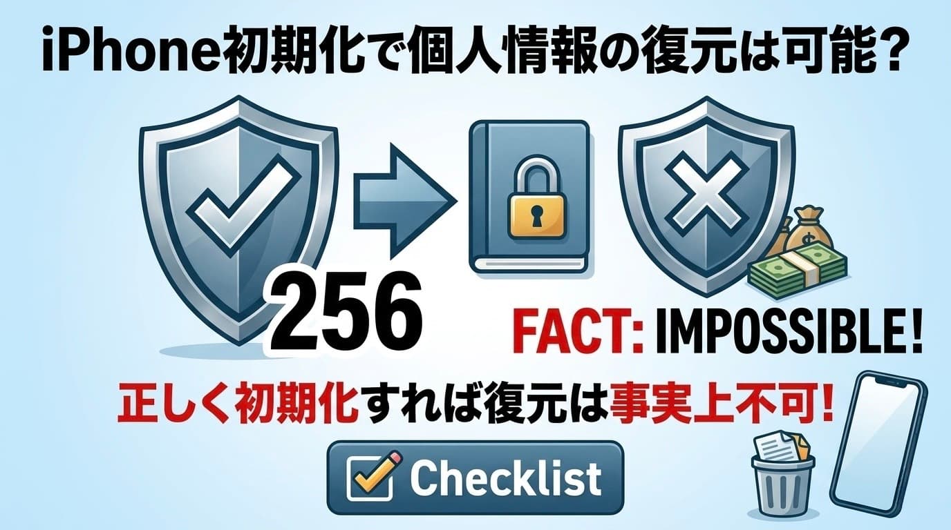iPhone売却で個人情報は本当に消える?復元リスクと安全な消去手順を解説