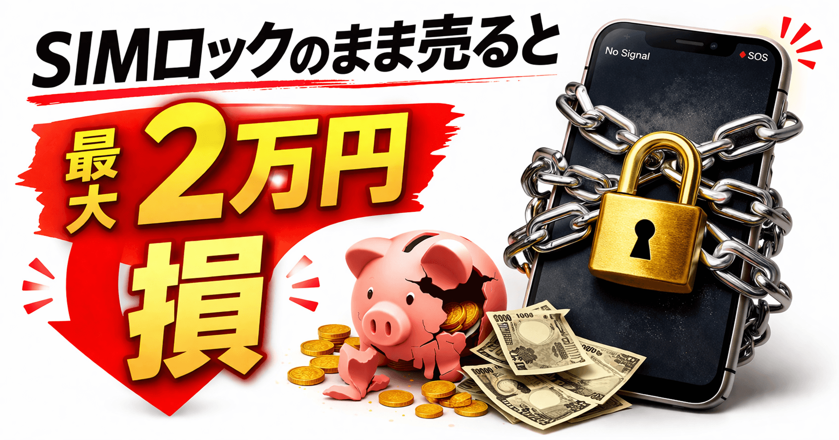 SIMロックのまま売ると最大2万円損する!解除セットで高く売るコツ【保存版】