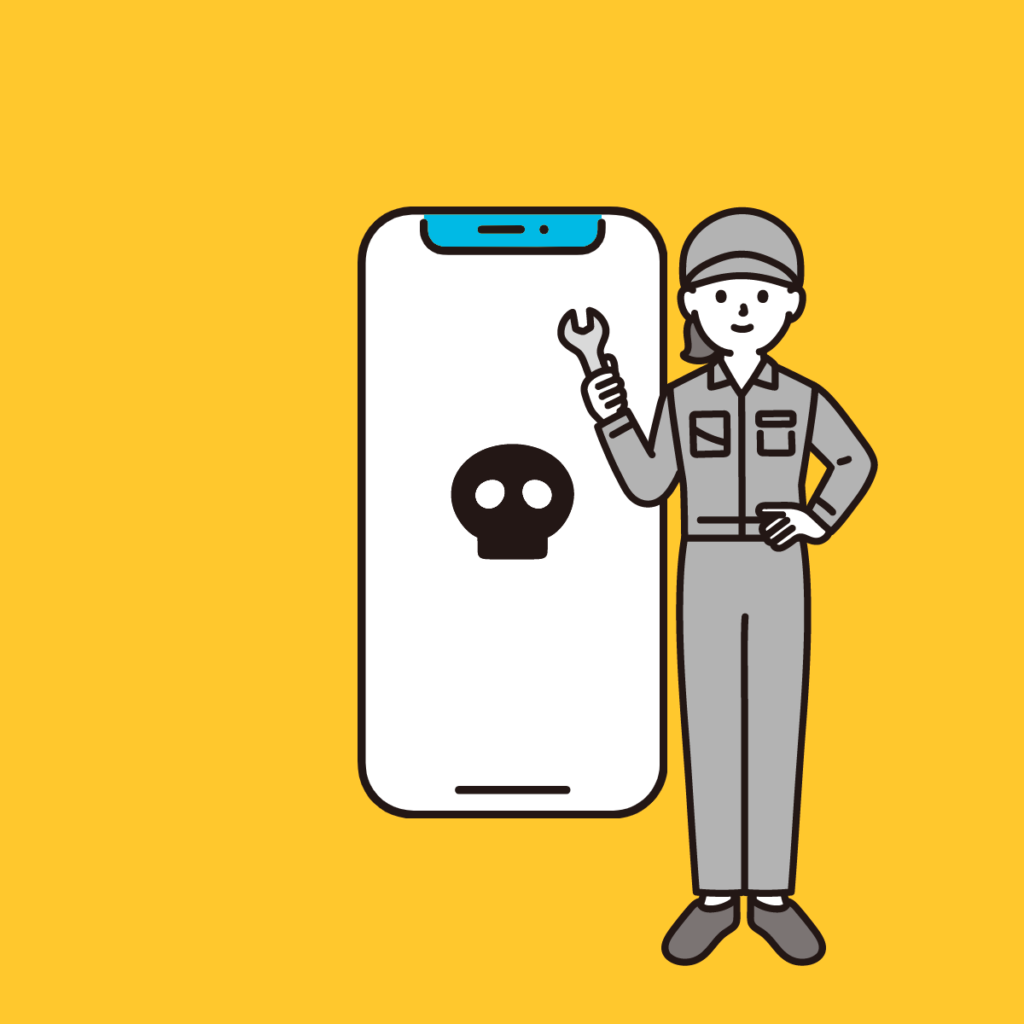 壊れたiPhone